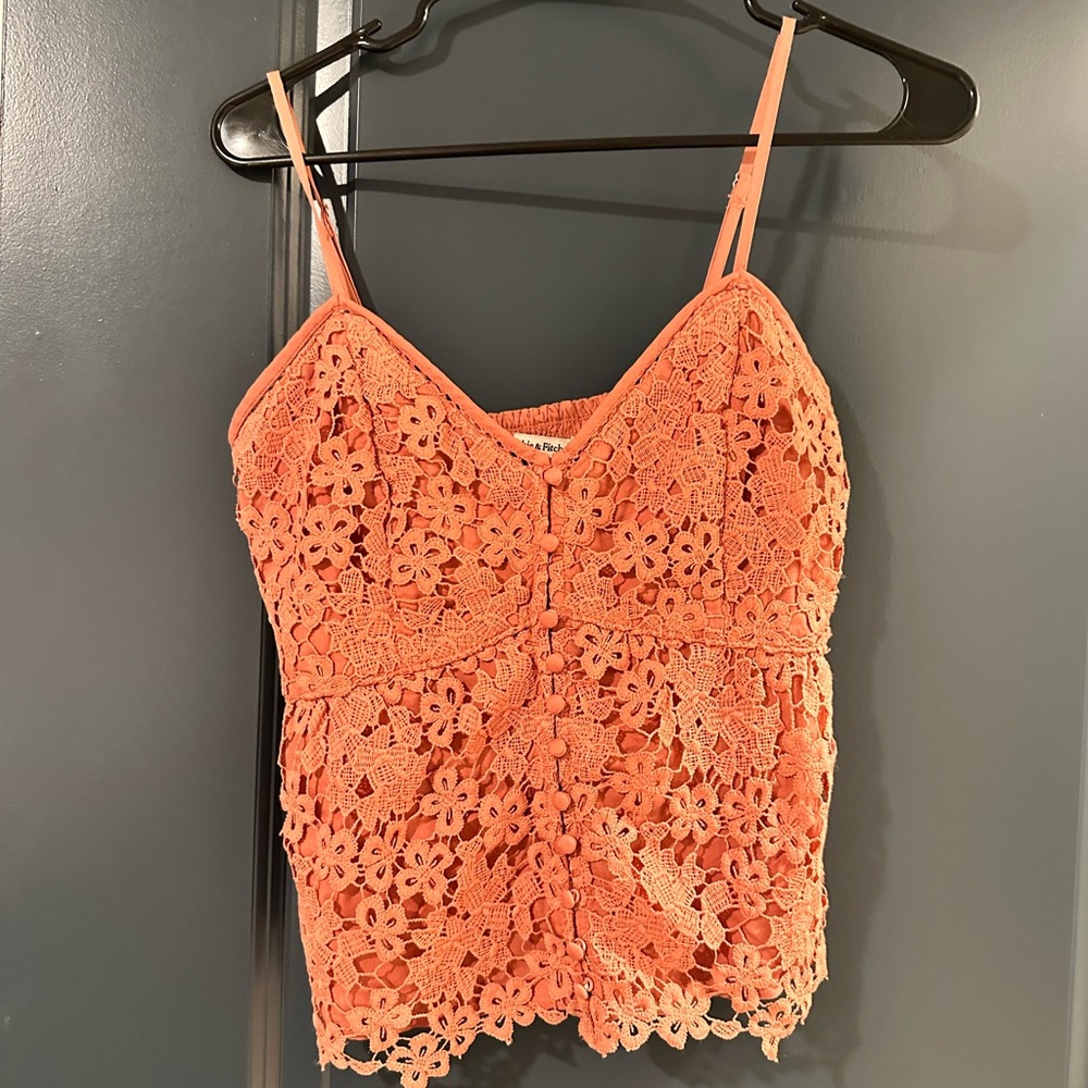 Abercrombie & Fitch Orange Lace Camisole